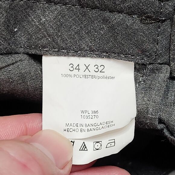 Haggar Golf Pants Mens 34x32 Cool 18 Brown Classic Fit Tan Chino‎ Dress Straight - Picture 10 of 10